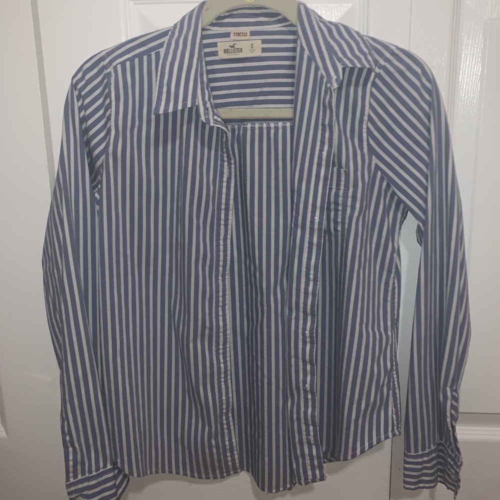 Hollister striped button up